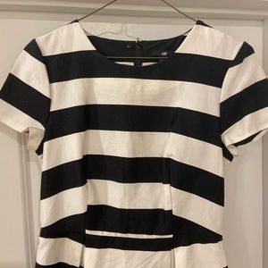 H&M black and white dress
